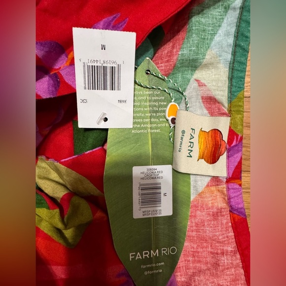 Farm Rio Heliconia Halter Crop Top - Picture 6 of 7